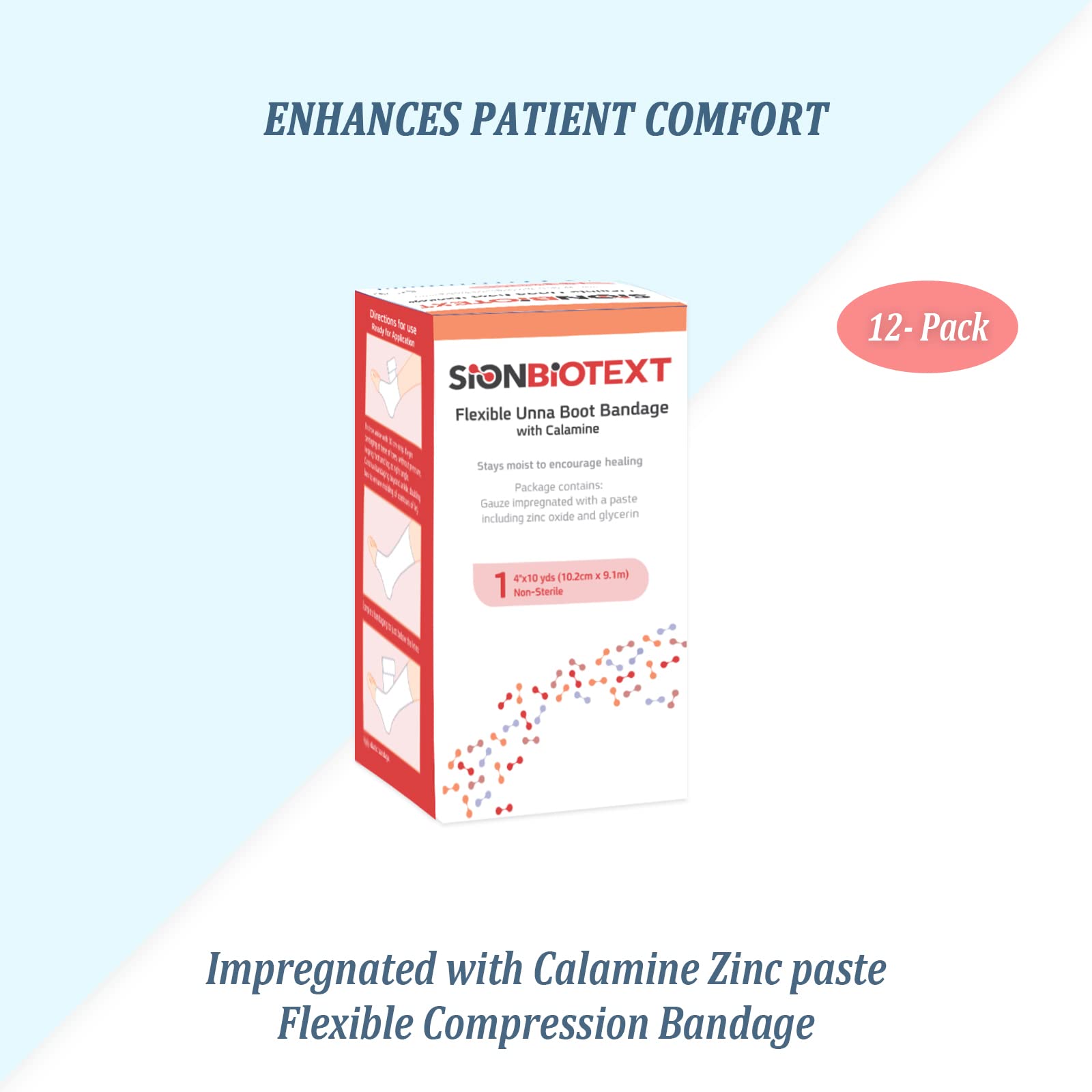 Premium Flexible Unna Boot Bandages with Zinc & Calamine - 4