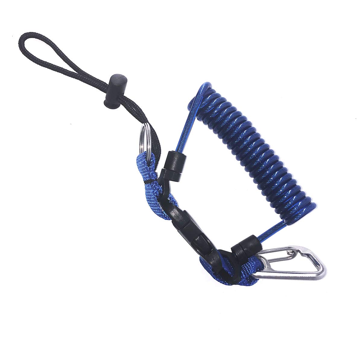 Kinno Scuba Diving Lanyard - Anti-Lost Spring Coiled Rope with Buckle for Underwater Camera & Gear (Perfect for Scuba Diving, Snorkeling & Water Sports Accessories)
