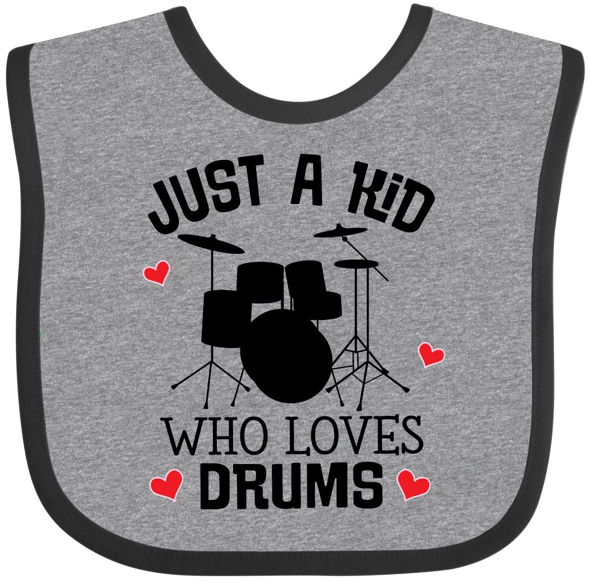 Inktastic Future Drummer Baby Bib - Cute Musical Gift for Toddlers & Infants - Perfect for Feeding, Playtime & Music Lovers