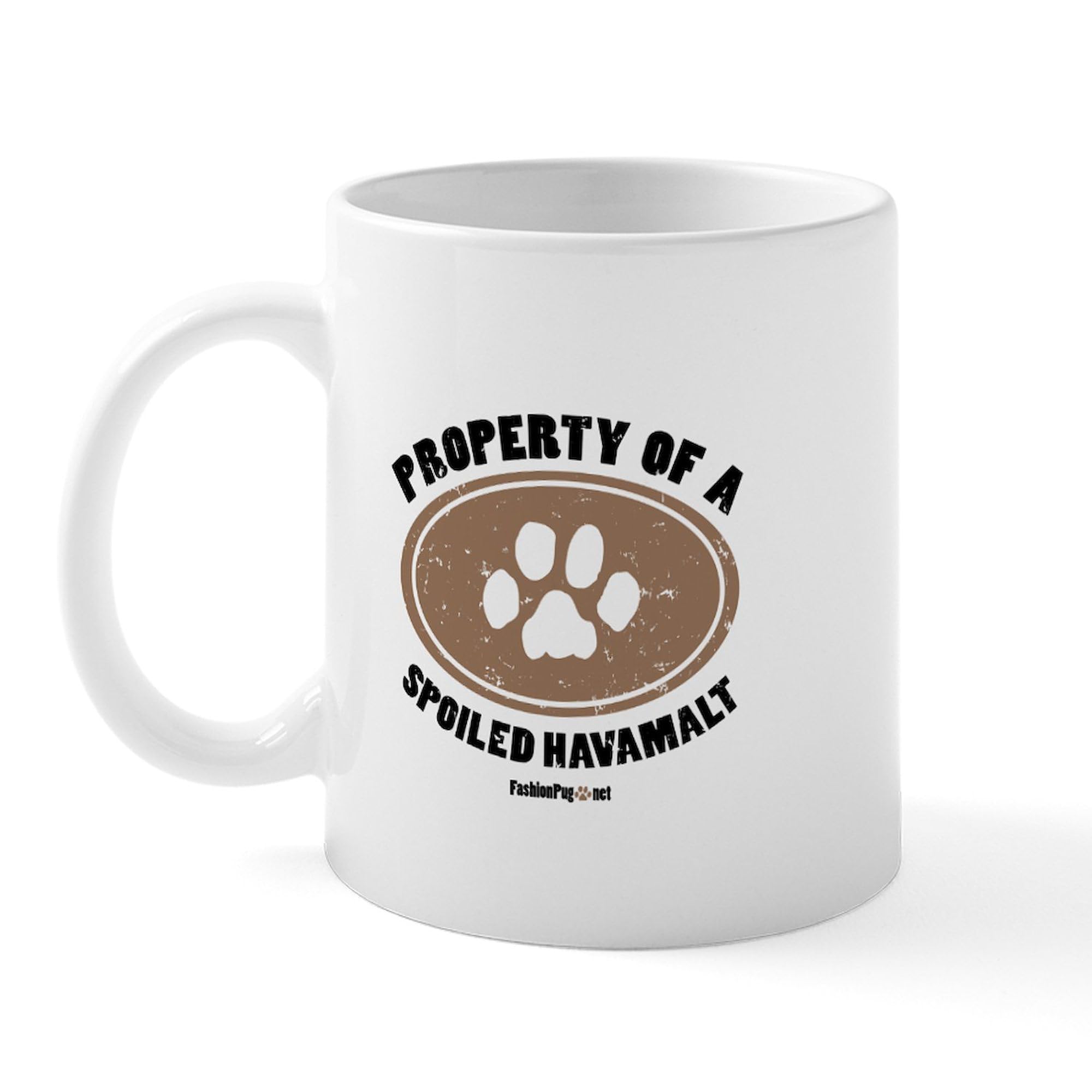 Havamalt Dog Lover's Ceramic Coffee Mug - 11 oz (325 ml) Funny Pet Gift for Dog Owners - Perfect for Tea, Coffee & Hot Drinks at Home or Office