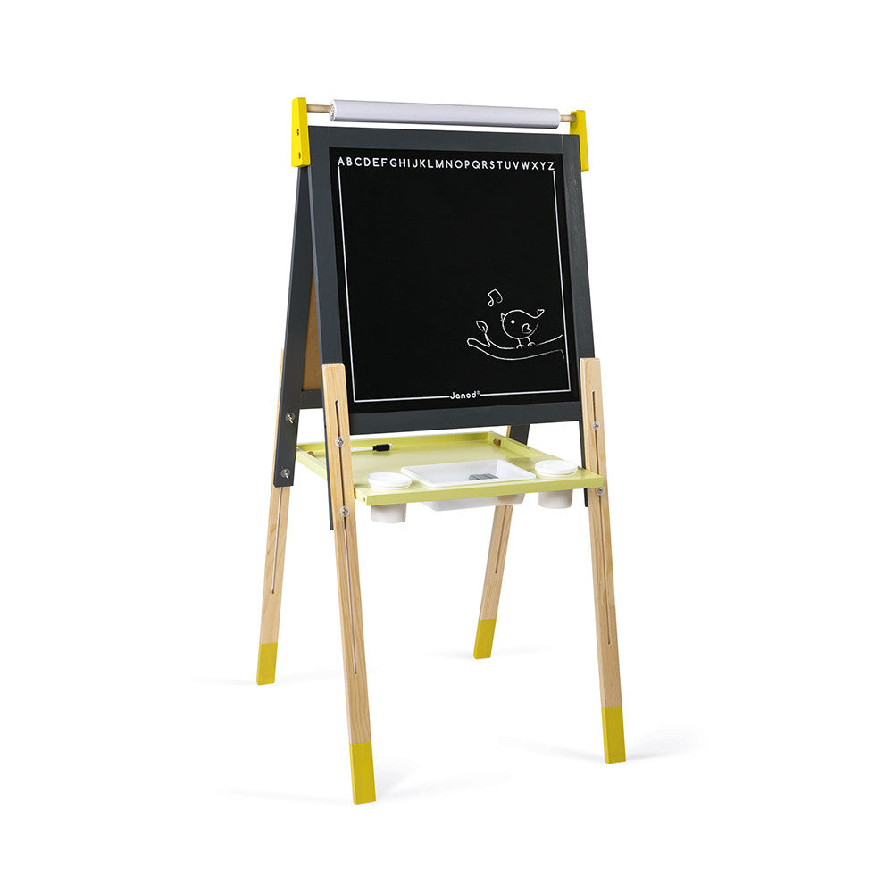 Adjustable Artist Easel Stand - Grey & Yellow Painting Easel for Kids & Adults - Perfect for Art Studio, Classroom & Home Use