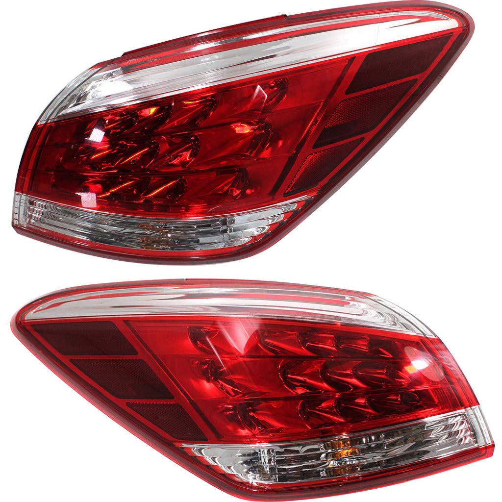 2011-2012 Nissan Murano LED Tail Lights Pair - Driver & Passenger Side (Part# NI2800192 NI2801192) | Direct Replacement for 26555-1SX0A 26550-1SX0A | Enhanced Safety & Style for Night Driving