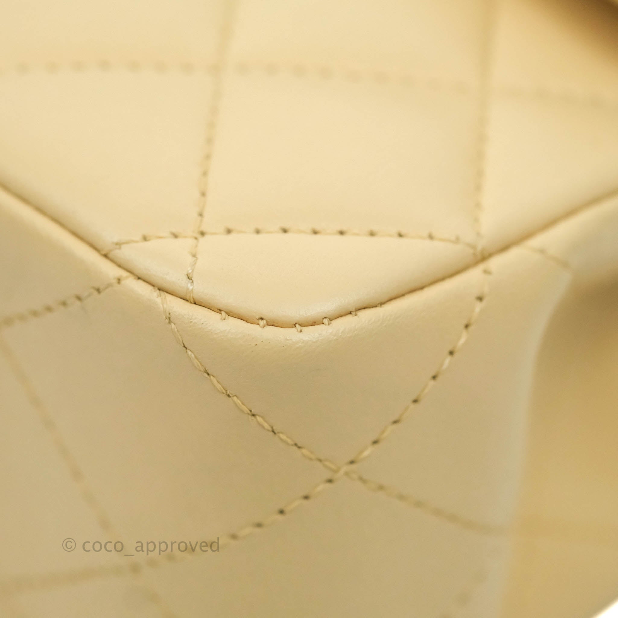 Chanel Classic Medium Double Flap Bag in Beige Lambskin Leather with Gold Hardware - Luxury Designer Handbag for Women, Perfect for Work, Date Night & Special Occasions
