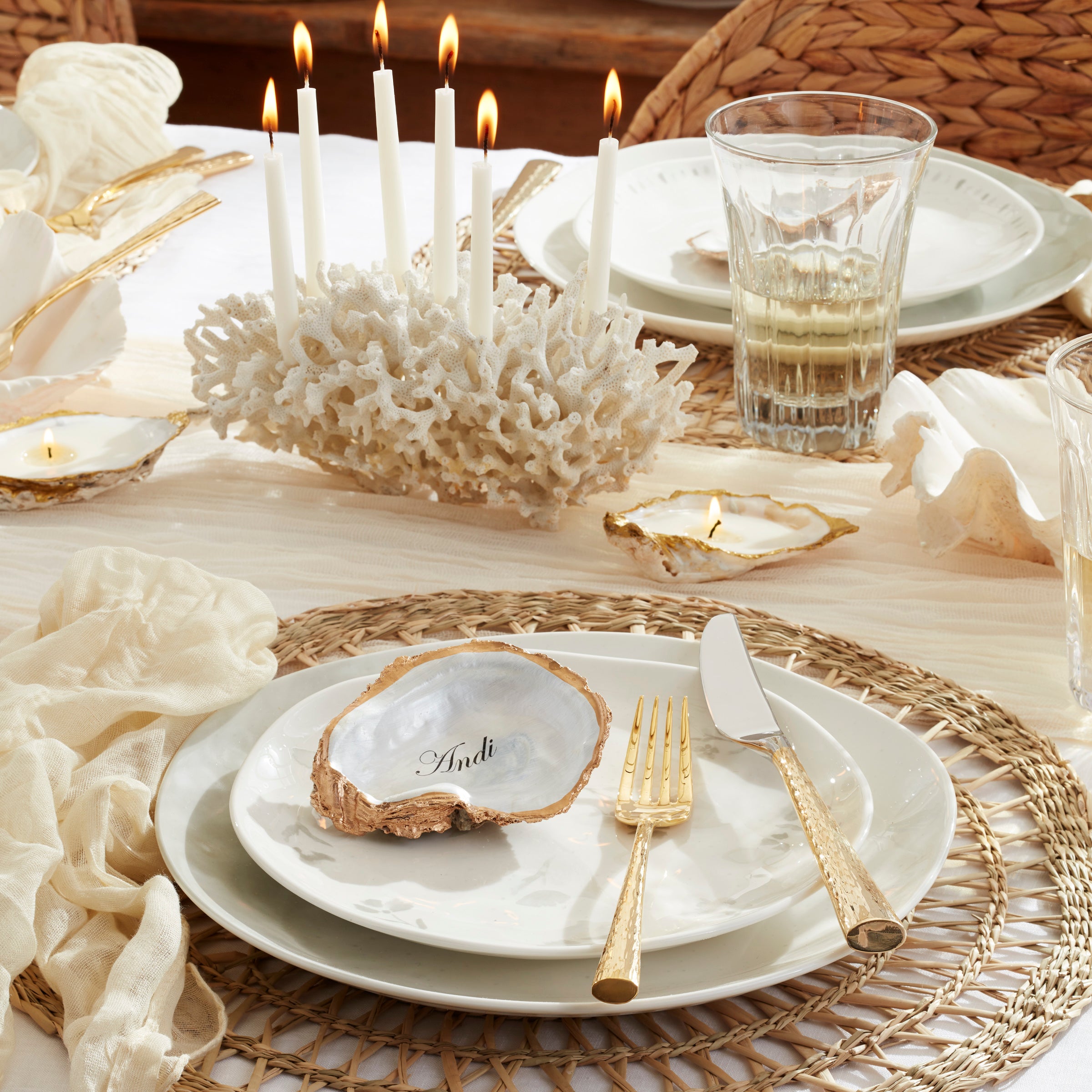 Premium Oyster Bay Dinner Plates Set of 4 - 10.5