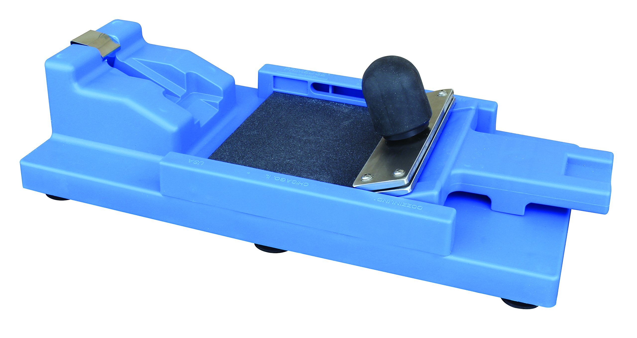 **Grill Scraper & Spatula Sharpener - Heavy Duty Blue Plastic Rectangular BBQ Cleaning Tool - Perfect for Grill Maintenance & Spatula Sharpening - Ideal for Outdoor Cooking, Backyard BBQs & Camping**