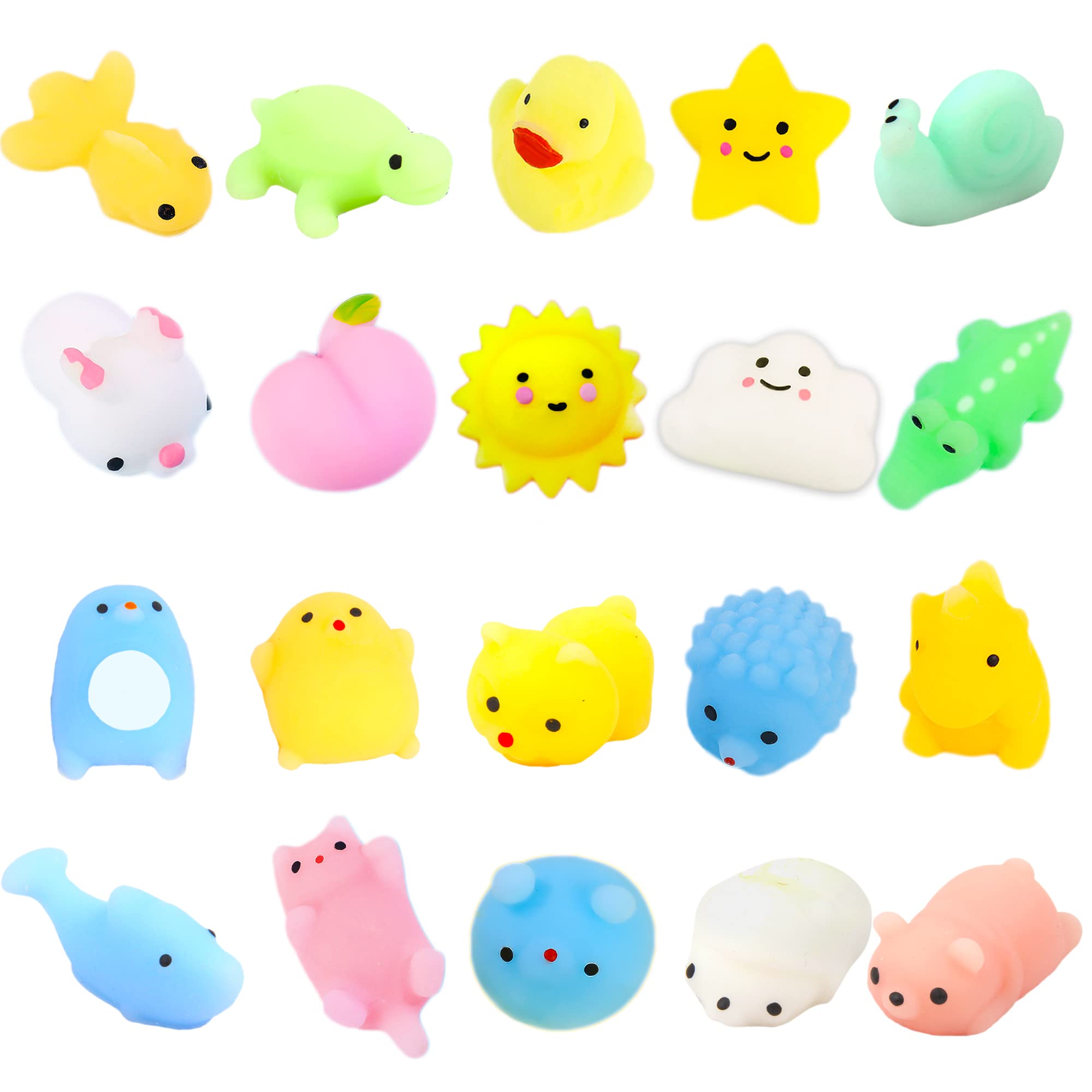 Dr.Kbder Mochi Squishy Toy Pack - 12 Mini Animal Stress Relief Toys for Kids & Adults | Soft Sensory Fidget Toys for Anxiety Relief, Office Desk Decor & Party Favors | Cute Kawaii Collectibles for Relaxation & Play