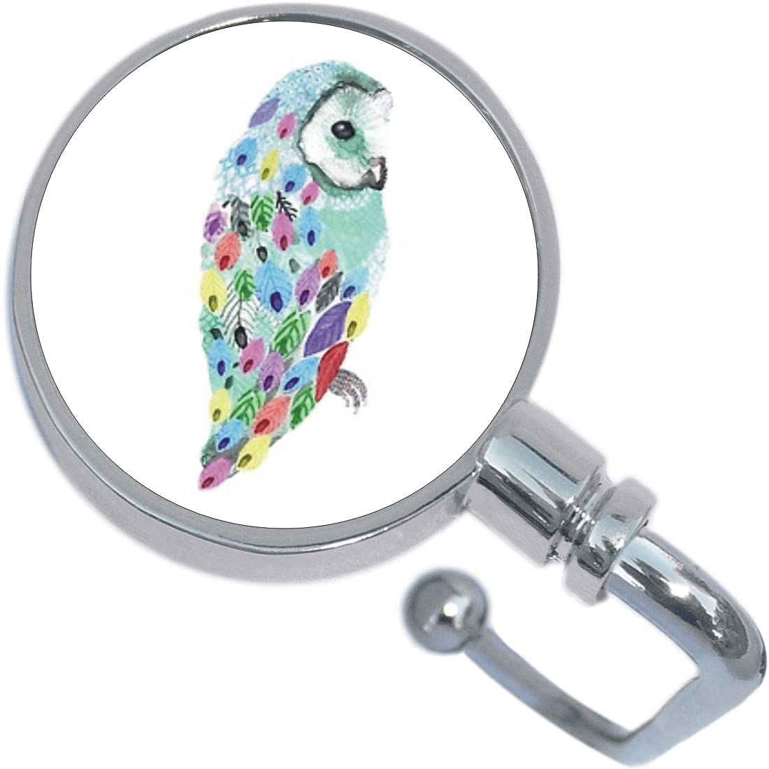 New Charms Blue Owl Color Purse Hanger - Stylish Handbag Hook for Restaurants, Bars & Shopping - Keep Your Bag Clean & Safe