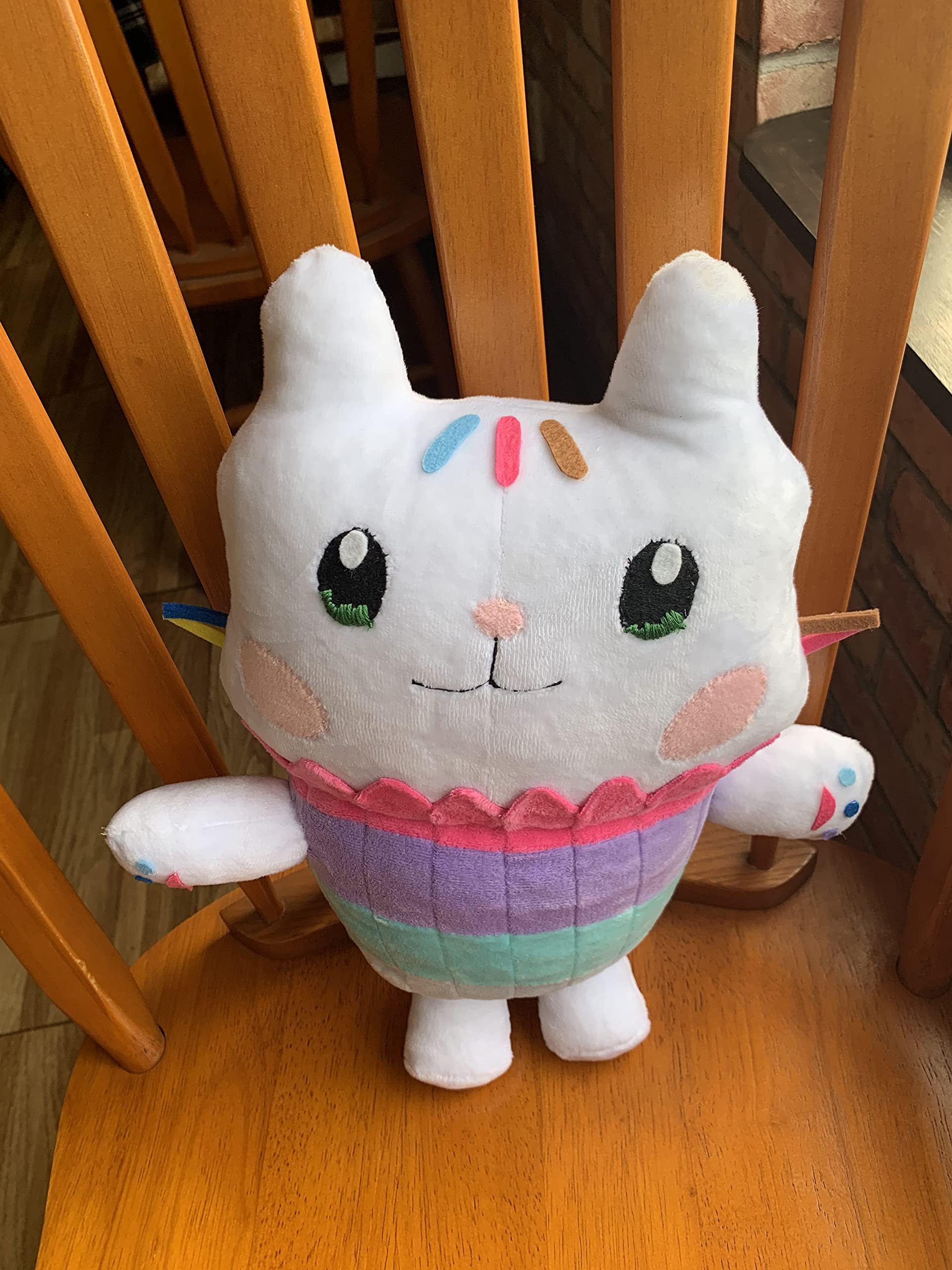Handmade White Cat Plush Toy - Soft Stuffed Animal for Kids, Home Decor & Gifts | Perfect for Nursery, Bedroom & Cuddling