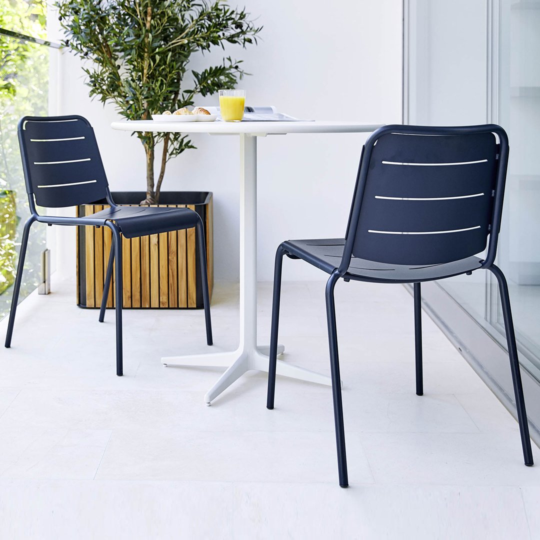 Round Drop Outdoor Cafe Table - Patio Dining & Garden Furniture for Restaurants, Coffee Shops & Backyard Decor