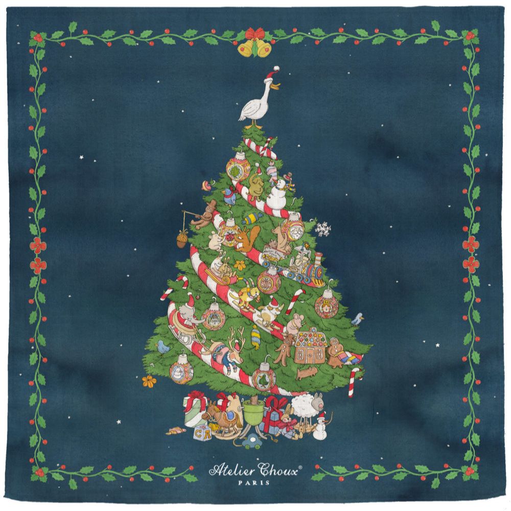 Atelier Choux Premium Muslin Swaddle Blanket - Soft Baby Wrap for Christmas Eve & Holiday Gifts - Perfect for Newborns, Nursery Decor, and Cozy Winter Snuggles