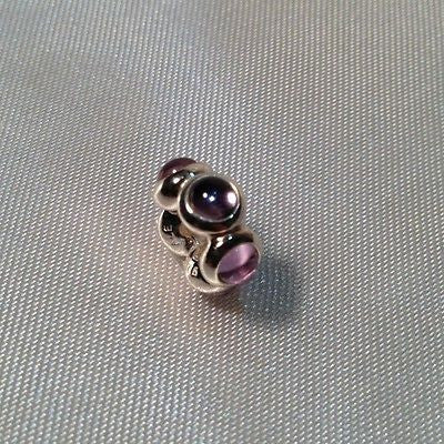 Pandora Sterling Silver Spacer Amethyst Charm Bead | Elegant Jewelry for Bracelets & Necklaces | Perfect Gift for Birthdays & Anniversaries