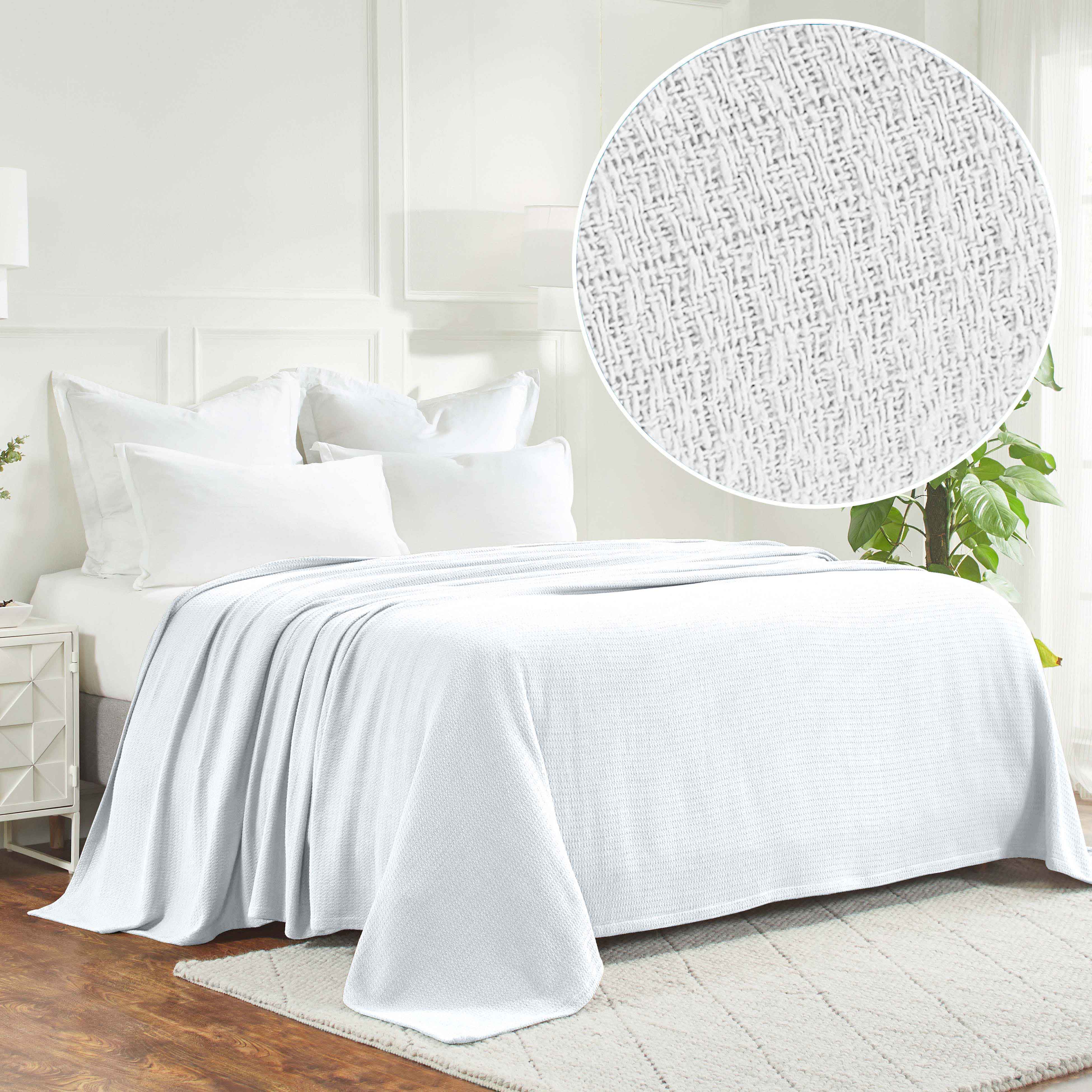 Premium Textured Cotton Waffle Weave Blanket - Soft & Breathable Throw for Bed, Sofa & Couch - Cozy Home Decor Gift for All Seasons