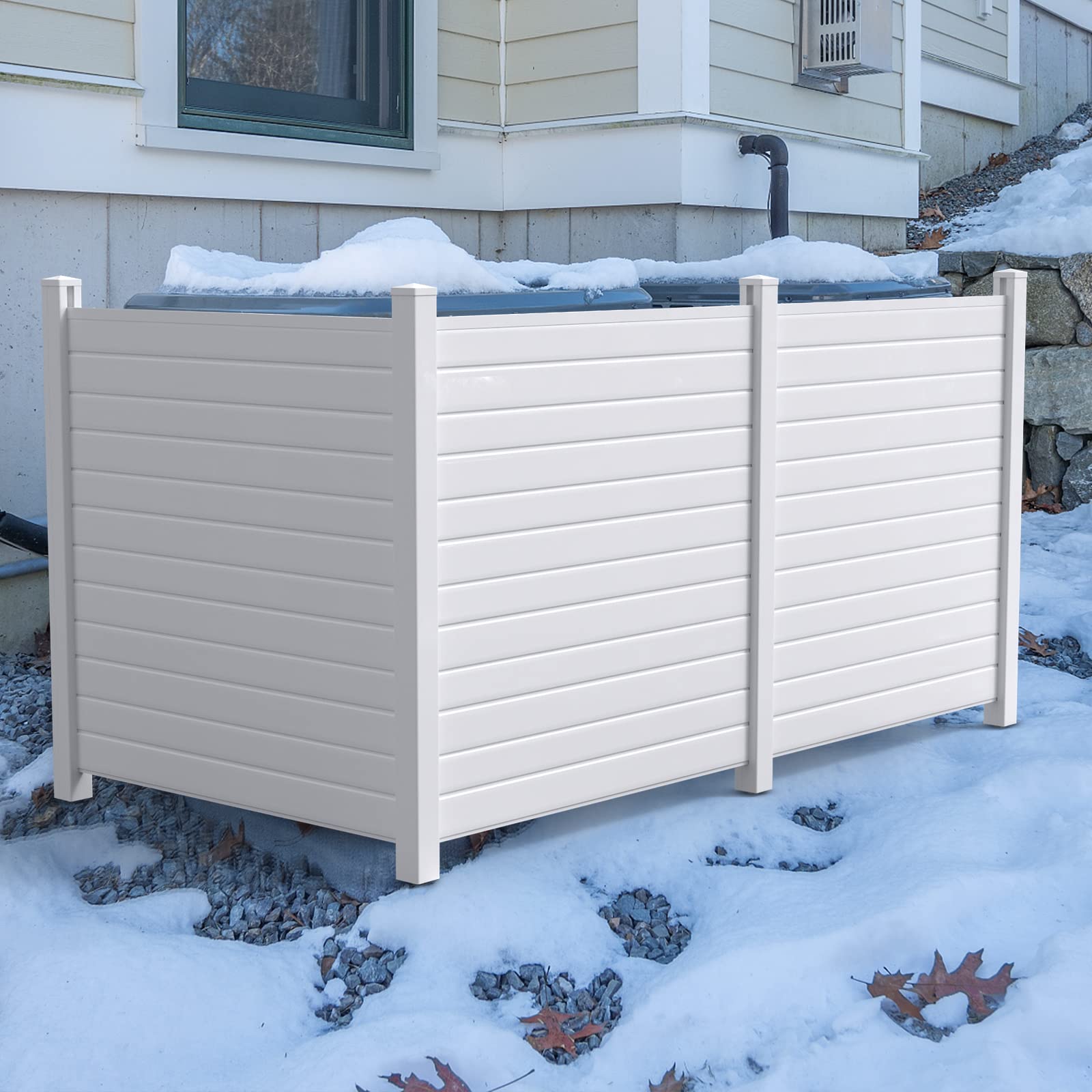 Caprihom Single (1 Pack) Air Conditioner Fence with Post - Extension for 50