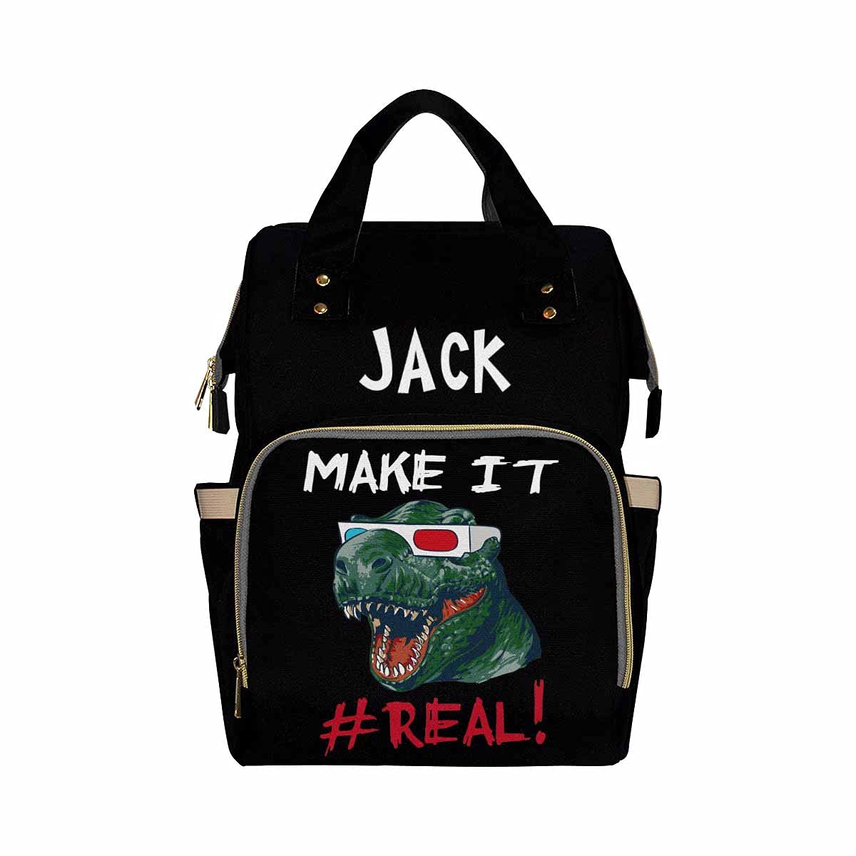 **Personalized Dinosaur Diaper Backpack for Baby Boys & Girls - Custom Name & Monogram, Waterproof Multifunctional Travel Daypack - Perfect Gift for Parents, Ideal for Daycare, Travel & Outings**