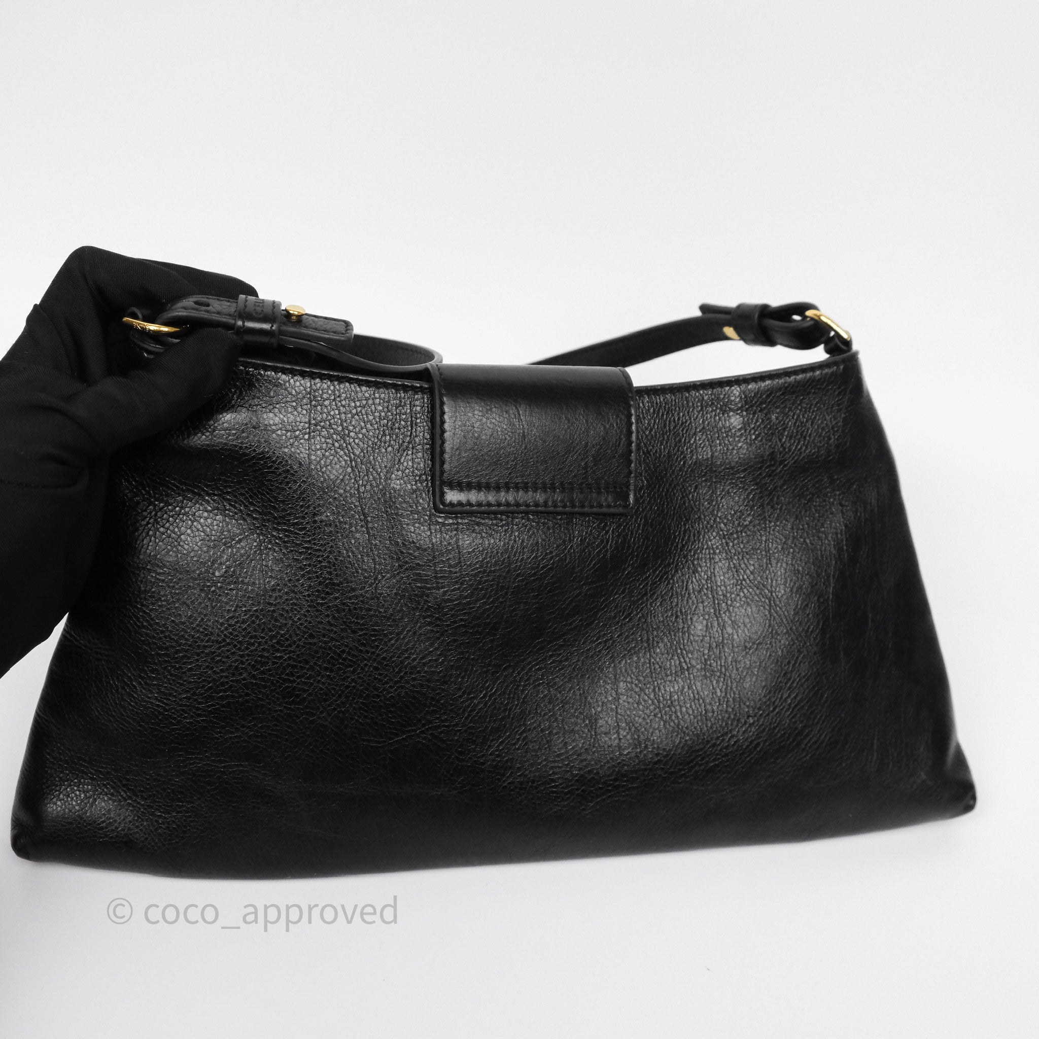 Celine Wiltern Clutch Bag in Black Calfskin Leather - Elegant Evening Purse for Women, Perfect for Parties, Weddings & Special Occasions