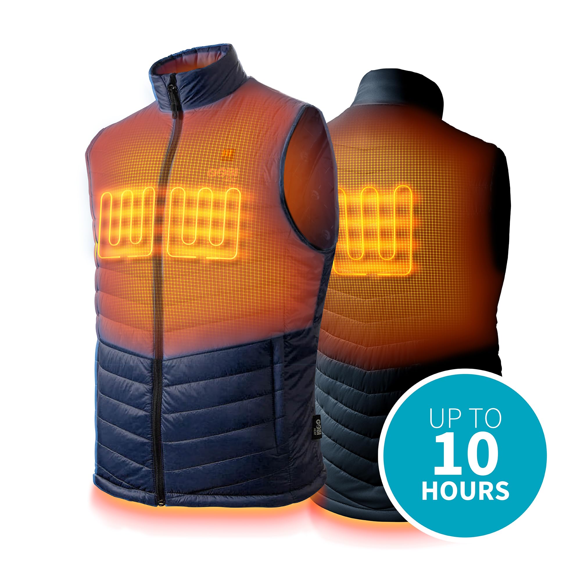 Dune Men's Heated Vest with Rechargeable Battery - 10 Hours Heating Time | USB Charger Included | Machine Washable | Perfect for Winter Outdoor Activities, Hunting, Hiking & Camping