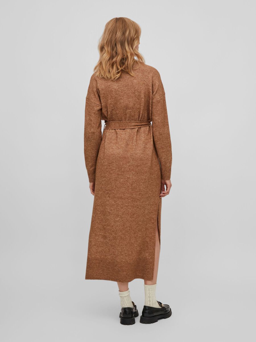 Cilia Long Knit Dress in Toasted Coconut - Women's Elegant Boho Maxi Dress for Casual Outings, Date Nights & Beach Vacations