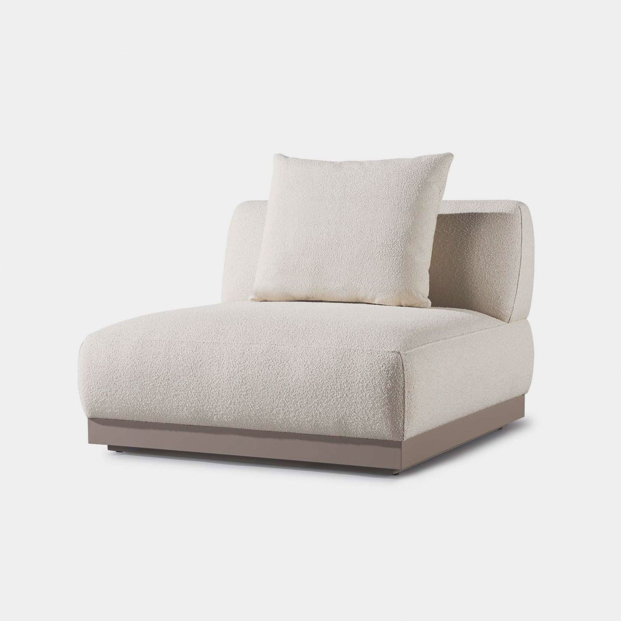 Amalfi Armless Single Chair - Modern Accent Chair for Living Room, Bedroom, or Office - Perfect for Small Spaces and Minimalist Decor