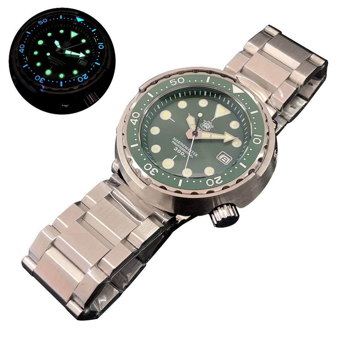 Men's Automatic Dive Watch - 300m Waterproof Stainless Steel Military Sports Watch with Luminous Hands & Ceramic Bezel | Perfect for Scuba Diving, Swimming & Outdoor Adventures