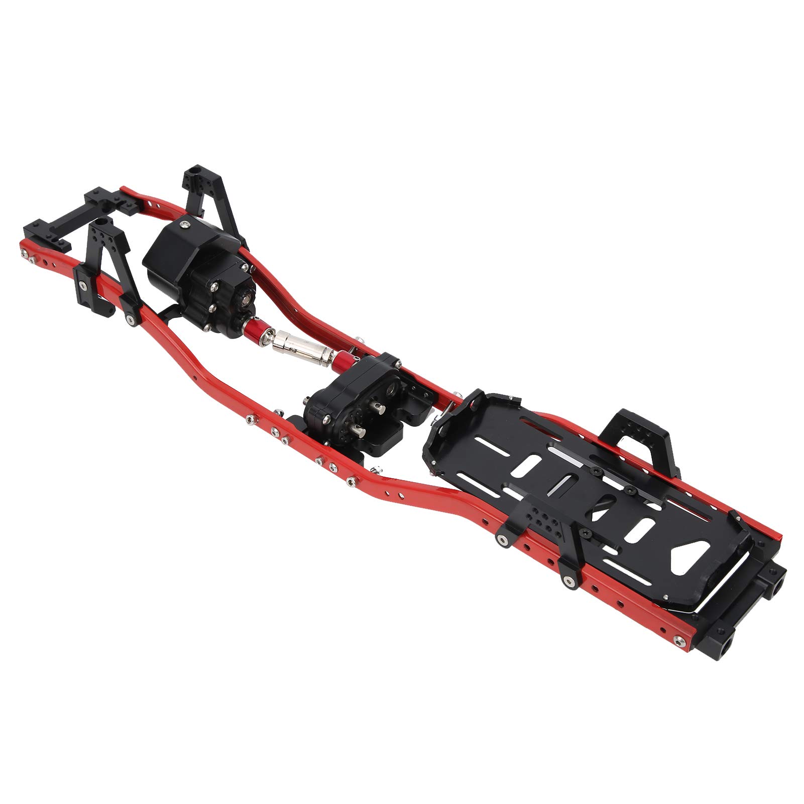 Durable 1/10 Scale Aluminum Alloy RC Car Frame - 313mm Wheel Base, Red Metal Chassis for RC Vehicles | Perfect for Off-Road Racing, Drifting & RC Car Enthusiast Gifts