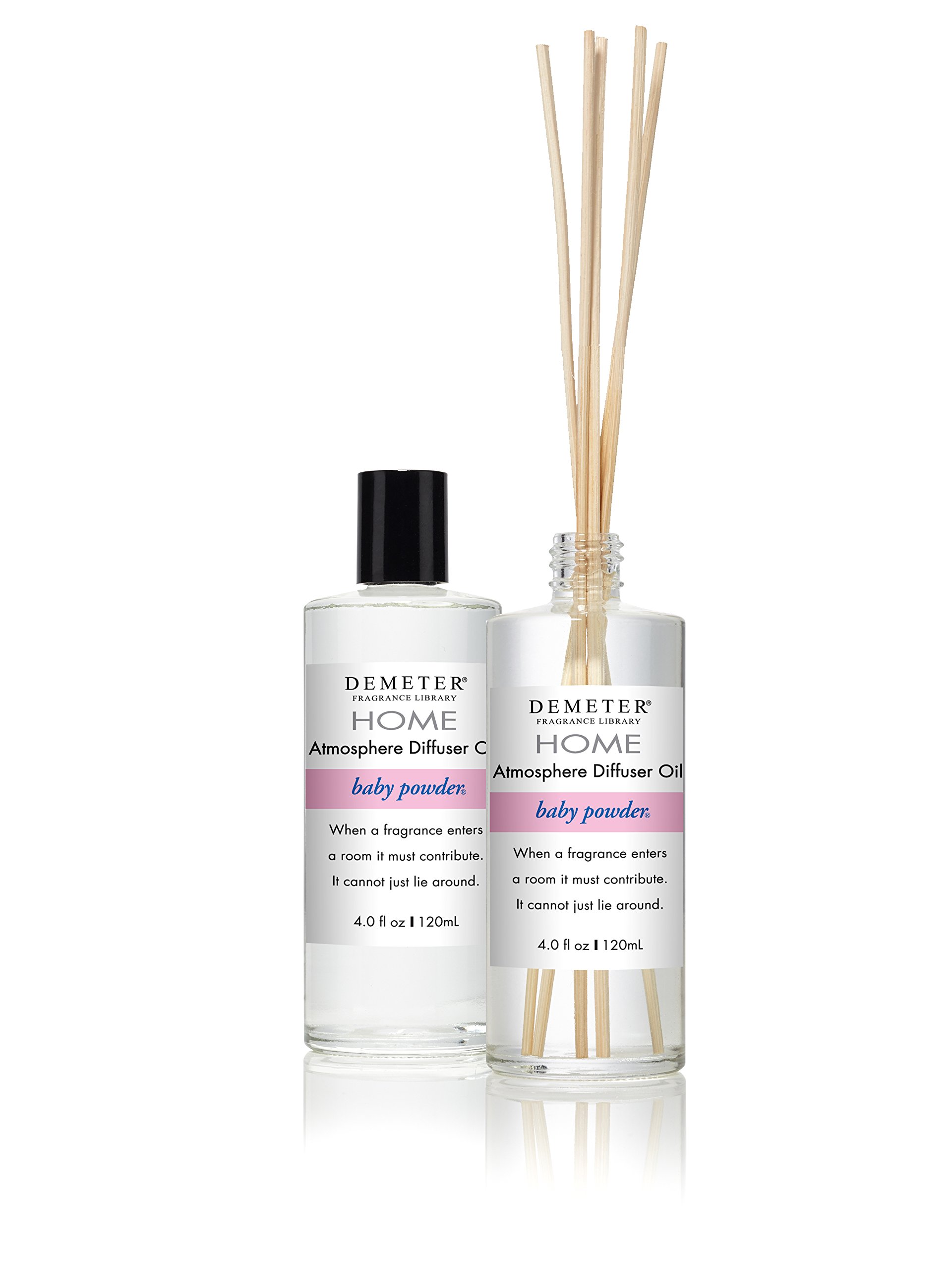 DEMETER Fragrance Library 4 oz Baby Powder Scented Diffuser Oil - Long Lasting Home Aromatherapy for Nursery, Bedroom & Living Room
