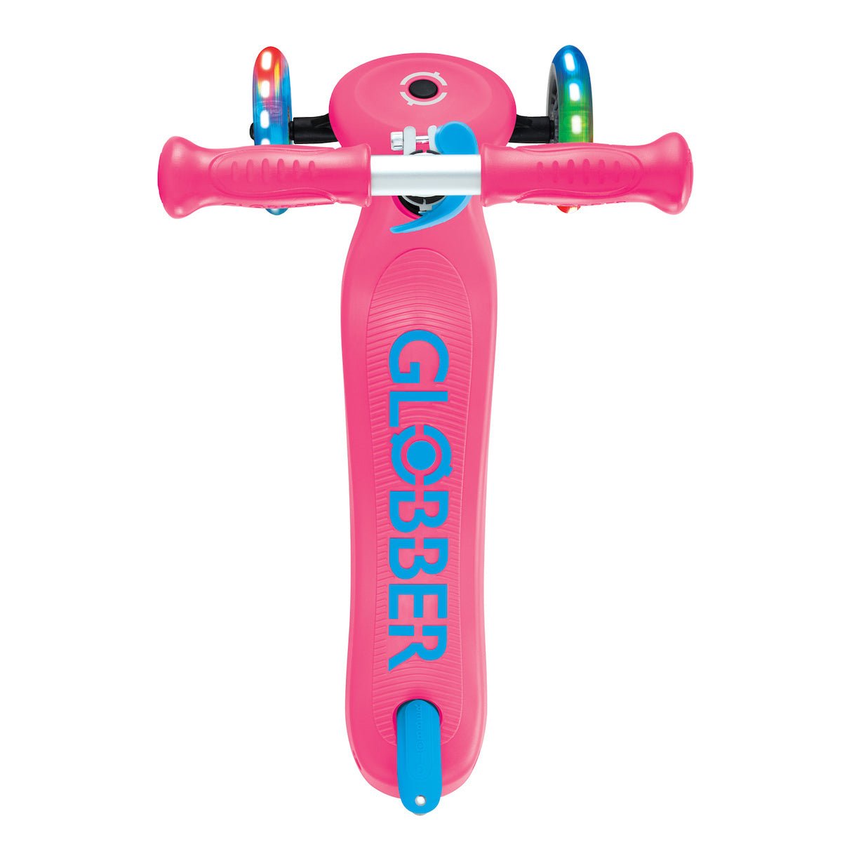 Globber 3 Wheel Primo Plus Light Up Scooter for Kids - LED Light Up Wheels, Adjustable Handlebar, Foldable Design - Perfect for Outdoor Play, Commuting & Neighborhood Rides
