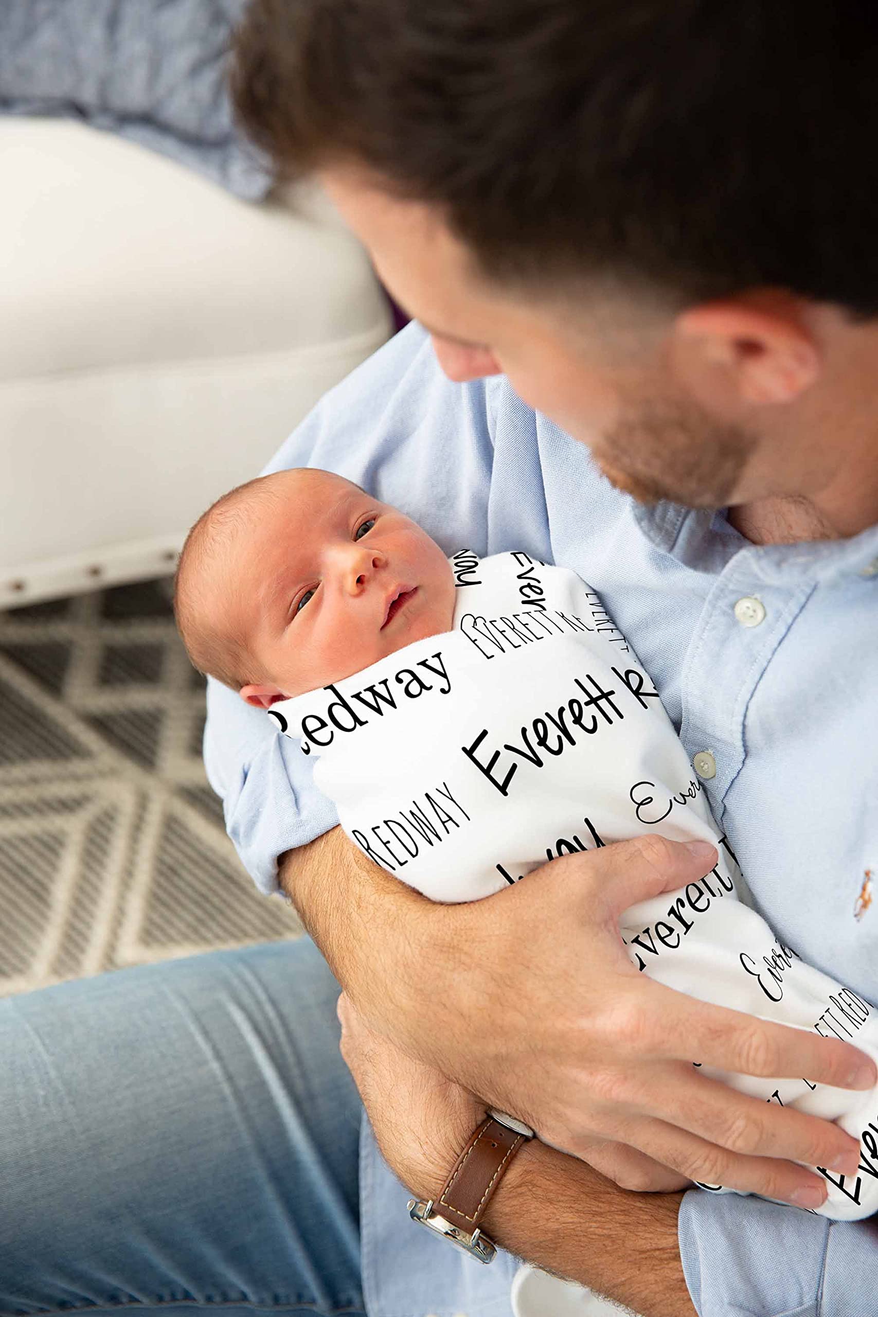Personalized Baby Blankets for Boys & Girls - Custom Name Blanket with Baby's Name - Soft & Cozy Newborn Gift for Parents & Grandparents - Perfect for Nursery, Stroller & Photo Shoots