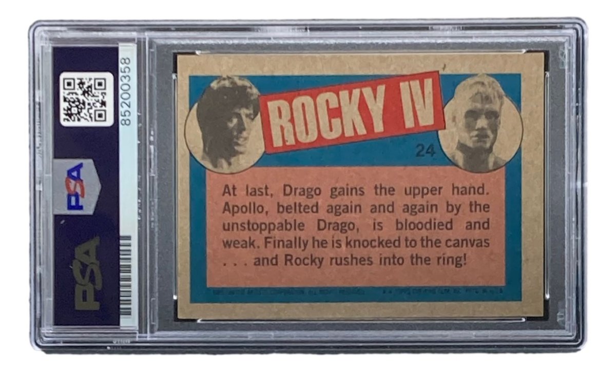 Dolph Lundgren Autographed 1985 Topps #24 Rocky IV Ivan Drago Trading Card PSA/DNA Certified - Collectible Memorabilia for Movie Fans & Sports Card Enthusiasts