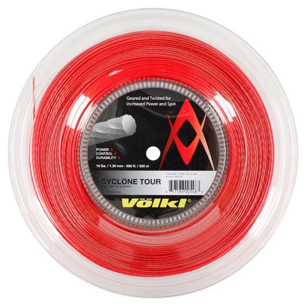Cyclone Tour 16G/1.30MM Red Tennis String for Spin & Control - Perfect for Competitive Play & Tournament Matches