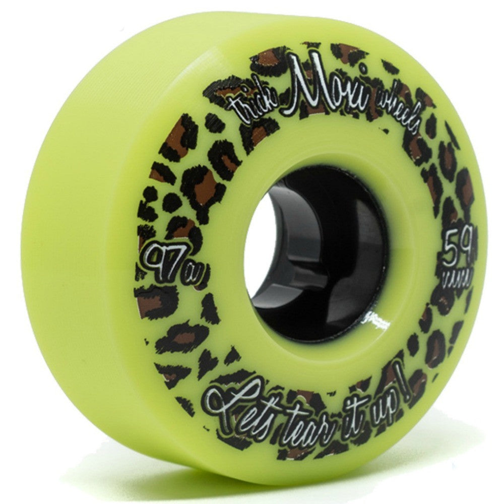 Moxi Trick 59mm Green Quad Wheels 4-Pack - Perfect for Roller Skating, Derby, and Outdoor Sports Activities