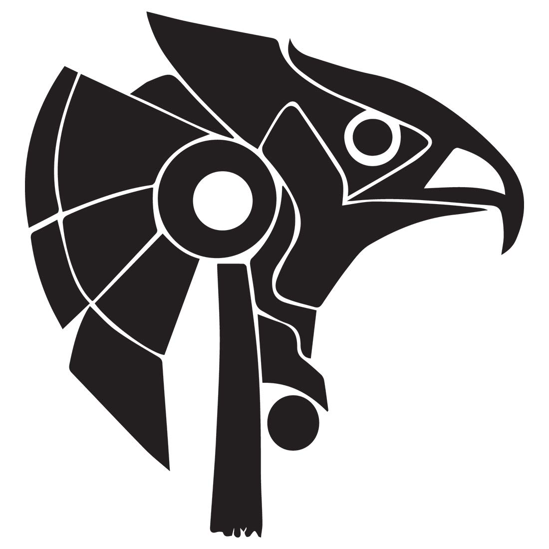 Premium Egyptian Horus Black Vinyl Decal Stickers (Set of 2) - Waterproof Laptop, Phone, Helmet, Car Window, Bumper, Mug, Cup, Door & Wall Decor - Perfect for Home, Office, Vehicle Customization and Gift Giving