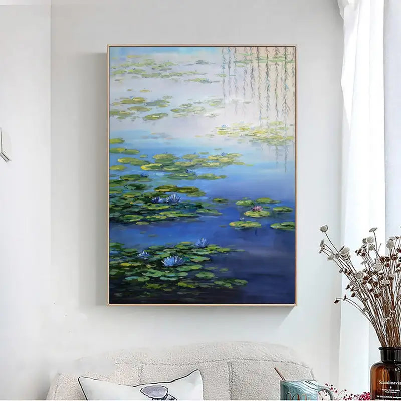 Flower and Tree Painting #FT002 - Handmade Canvas Wall Art for Home Decor, Living Room, Bedroom & Office