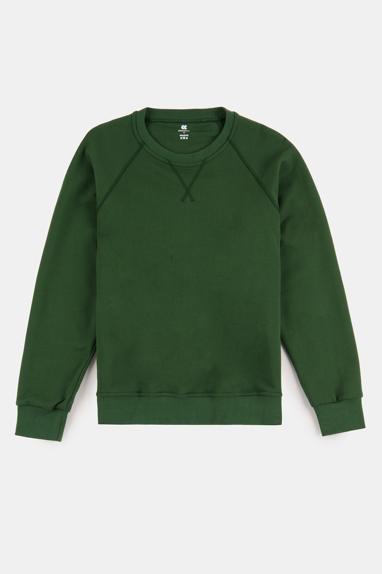 Men's Raglan Sweatshirt in Bottle Green | Comfortable Long Sleeve Pullover for Casual Wear, Gym & Outdoor Activities