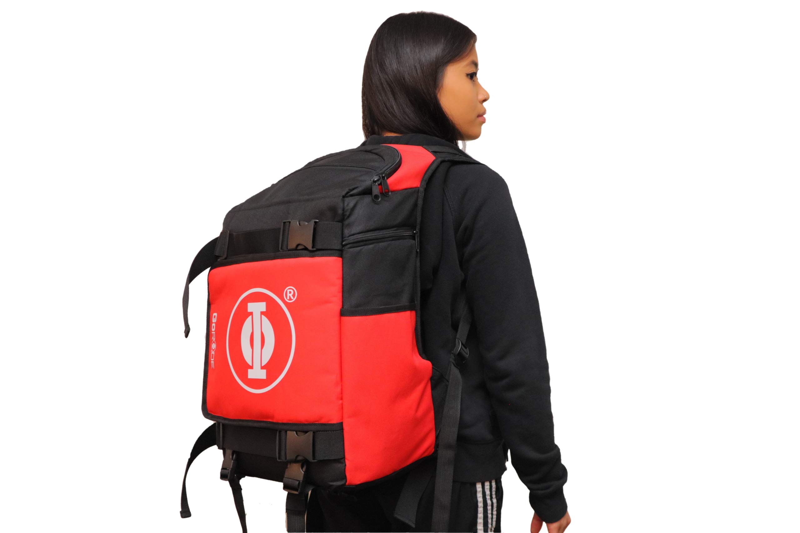 Electric Longboard Skateboard Backpack with Laptop Compartment - Waterproof & Durable E-Board Carrier for Commuting, Campus & Urban Travel