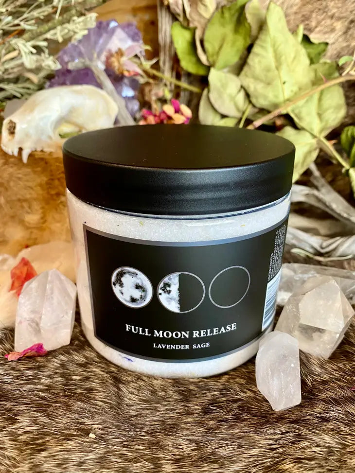 Full Moon Release Bath Salt - Relaxing & Detoxifying Mineral Soak for Stress Relief & Self-Care | Perfect for Spa Nights, Meditation & Lunar Rituals