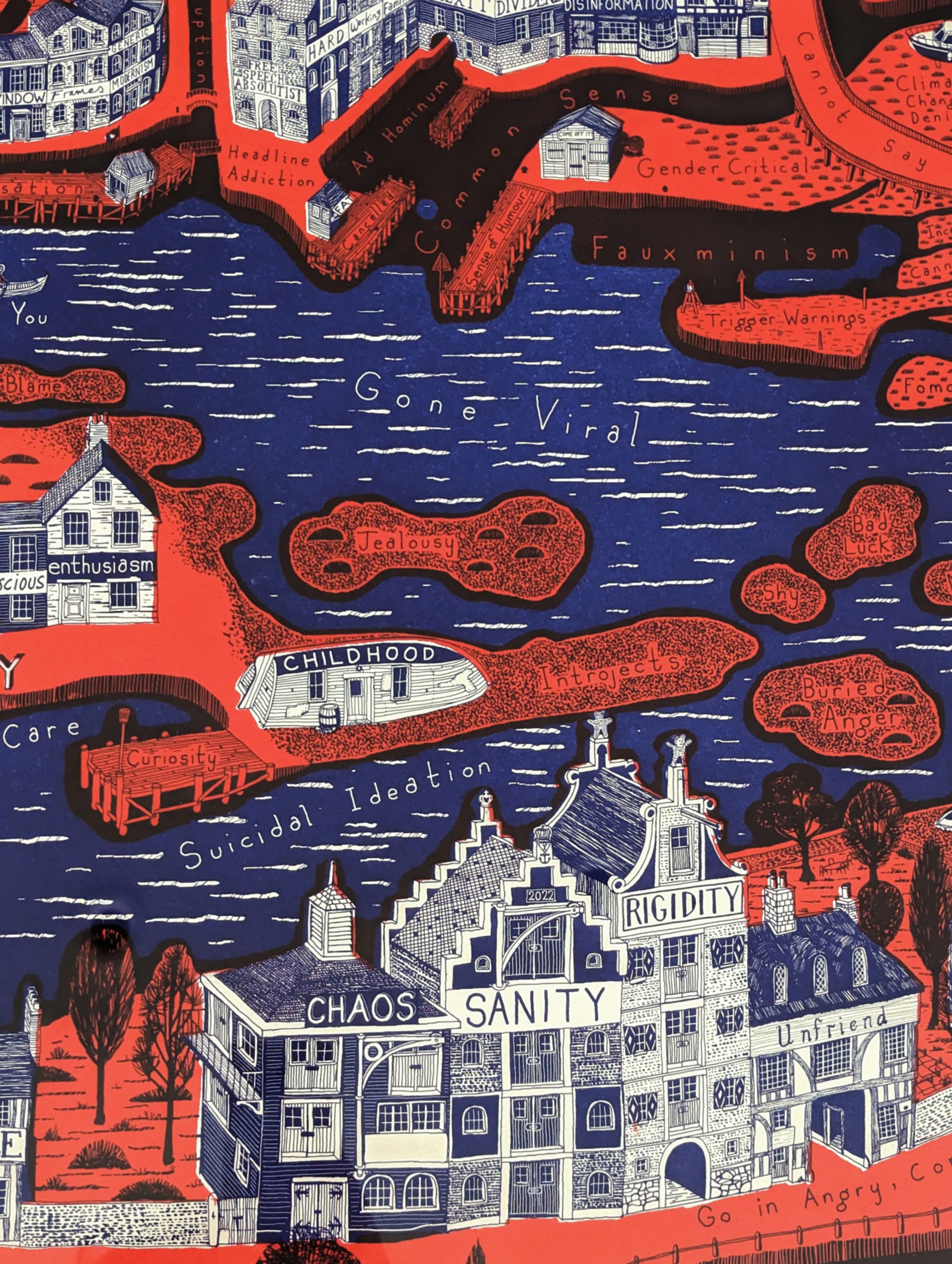 Grayson Perry Our Town Art Print - Unique British Contemporary Artwork for Home & Office Decor | Perfect for Living Rooms, Bedrooms & Gifts