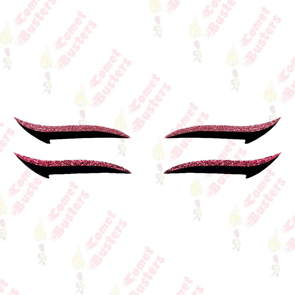 Comet Busters Glitter Eyeliner Stickers - Hot Pink & Light Pink (EYE044) | Waterproof Eye Makeup for Parties, Halloween & Festivals