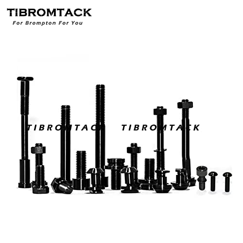 TIBROMTACK Titanium Bolts Kit for Brompton Folding Bike 2018+ Models - Ultra Lightweight 124.8g Rust-Proof Screw Set - Perfect for Bike Upgrades, Maintenance & Weight Reduction