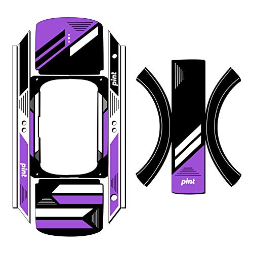 OneWheel Pint Graphics Kit - Blitz Purple Design with Rail & Fender Decals + Grip Tape | Earth Surf Designs by Senge Graphics Inc. | Custom Stickers for Electric Skateboard Protection & Personalization