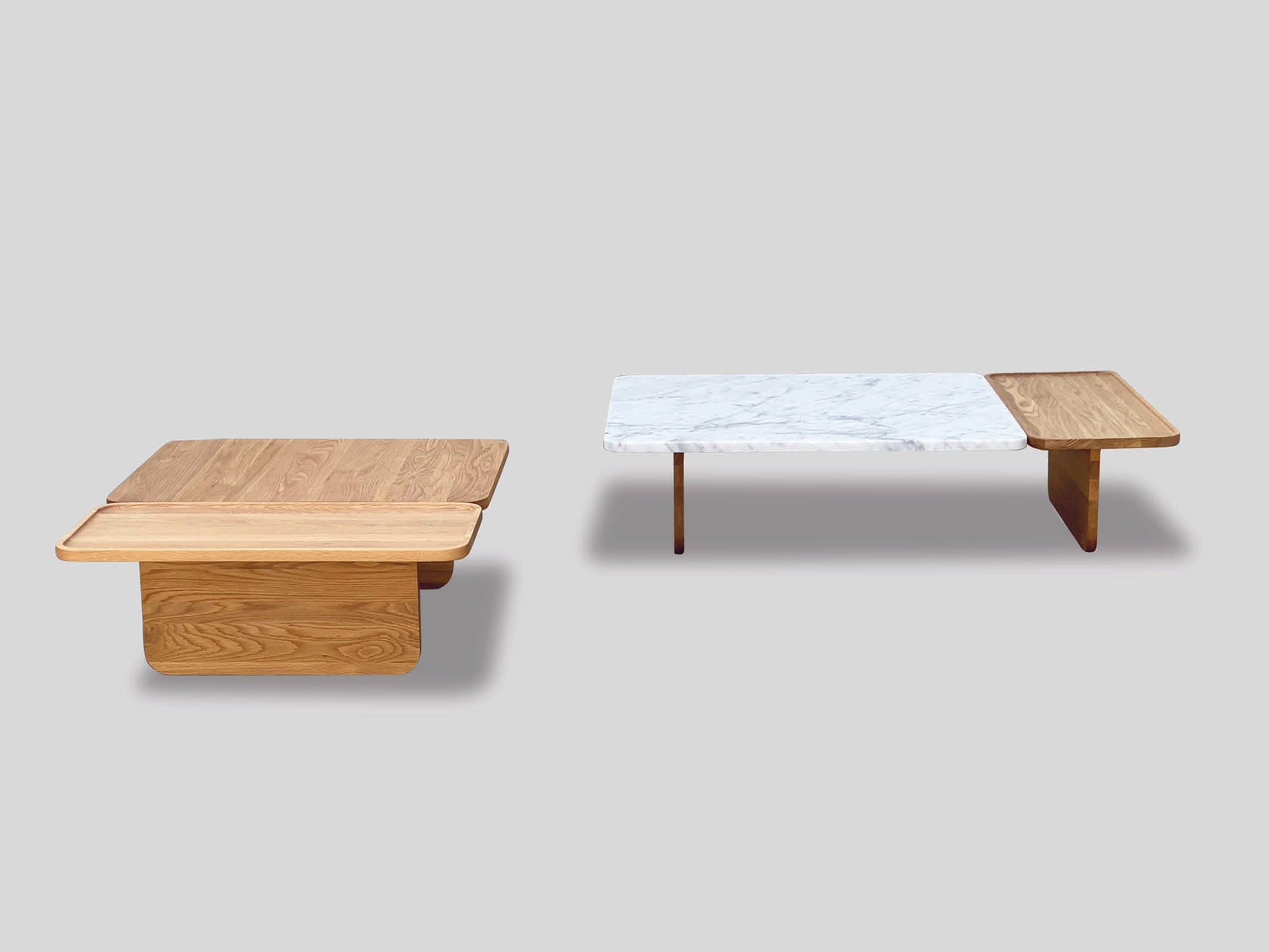 Modern Duo Coffee Table Set - 2-Piece Nesting Tables for Living Room, Sofa & Bedroom - Stylish & Space-Saving Furniture for Small Spaces