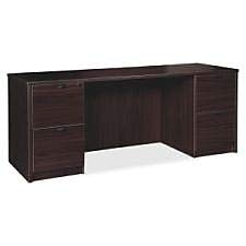Lorell LLR79035 Prominence 79000 Series Executive Office Desk - Espresso Finish for Home & Business Workspaces
