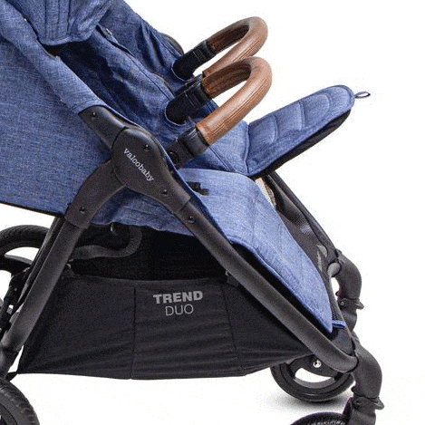 Valco Baby Duo Trend Double Stroller - Lightweight Side by Side Stroller for Twins & Toddlers | Compact Fold, Adjustable Canopy & Smooth Ride - Perfect for Park Walks, Shopping & Travel