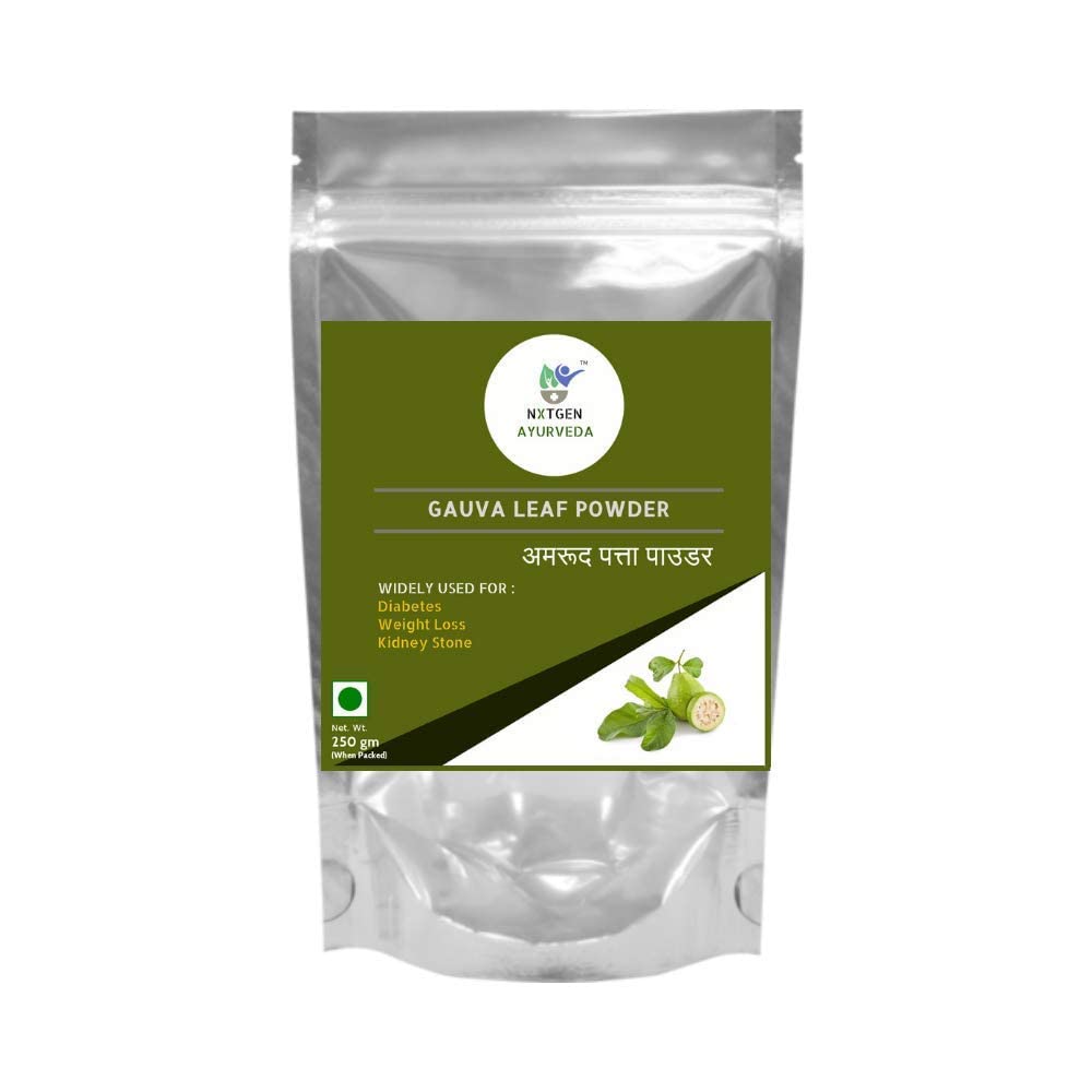 Buy AOZA Nxtgen Ayurveda Guava Leaf Powder for Health Benefits - 250gm | Natural Herbal Supplement for Digestion, Immunity & Skin Care | Perfect for Tea, Smoothies & Wellness Routines