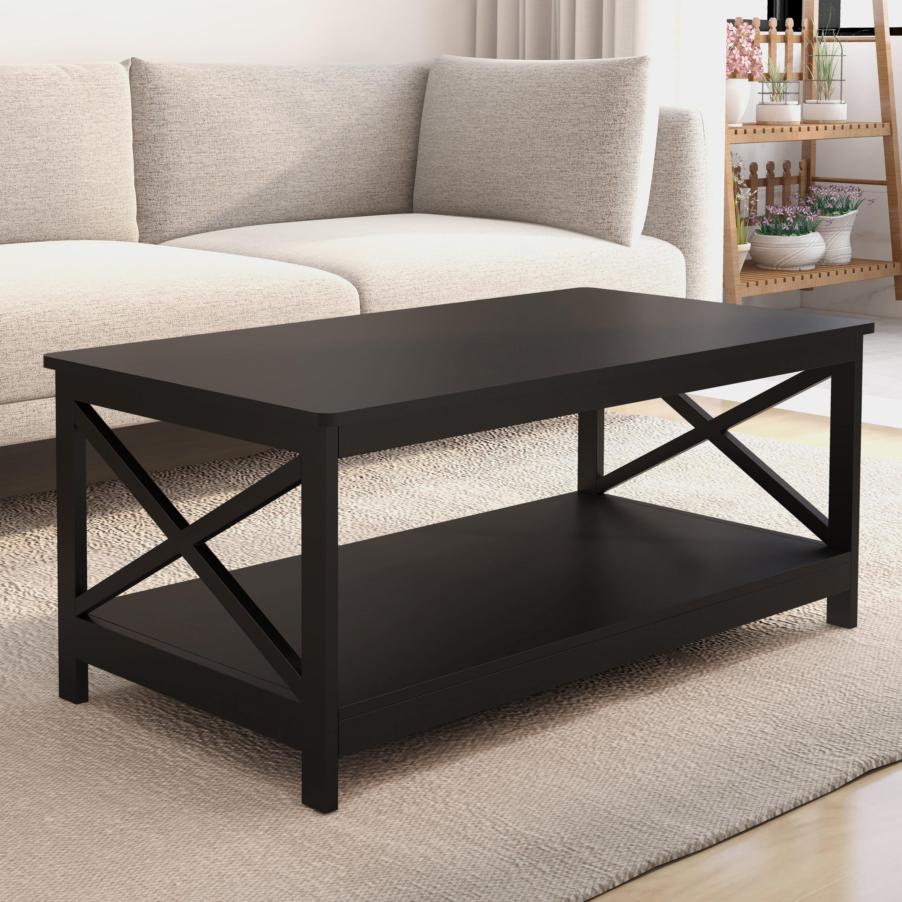 Oxford Coffee Table - Modern Black End Table for Living Room, Bedroom & Office | Stylish & Durable Home Decor