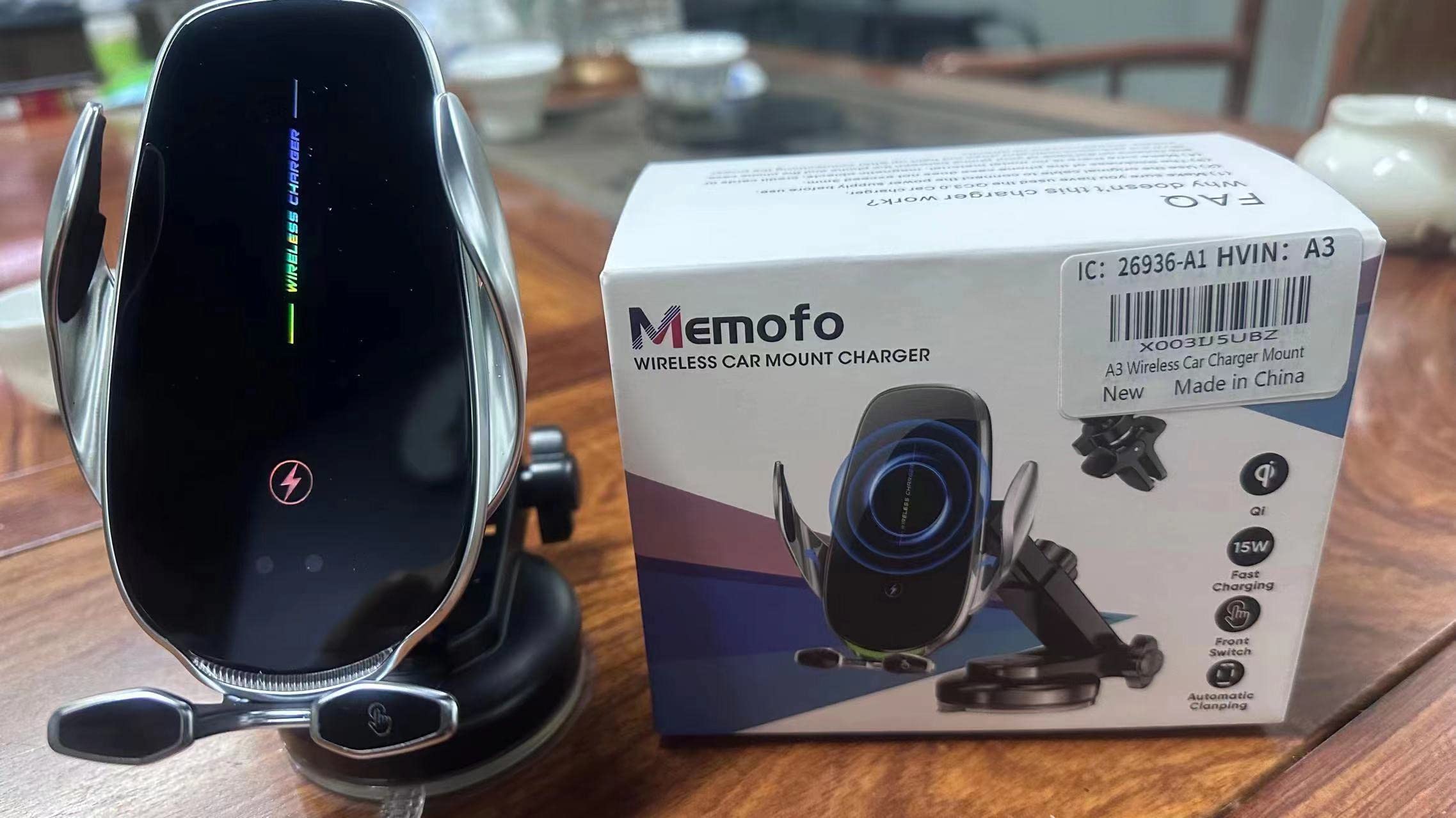 15W Fast Wireless Car Charger Mount - Auto-Clamping Phone Holder for iPhone 14/13/12/11 Pro Max/XS & Samsung Galaxy S21/S20/S10+/S9+/Note 9 | Hands-Free Charging While Driving | Perfect for Commuting, Road Trips & GPS Navigation