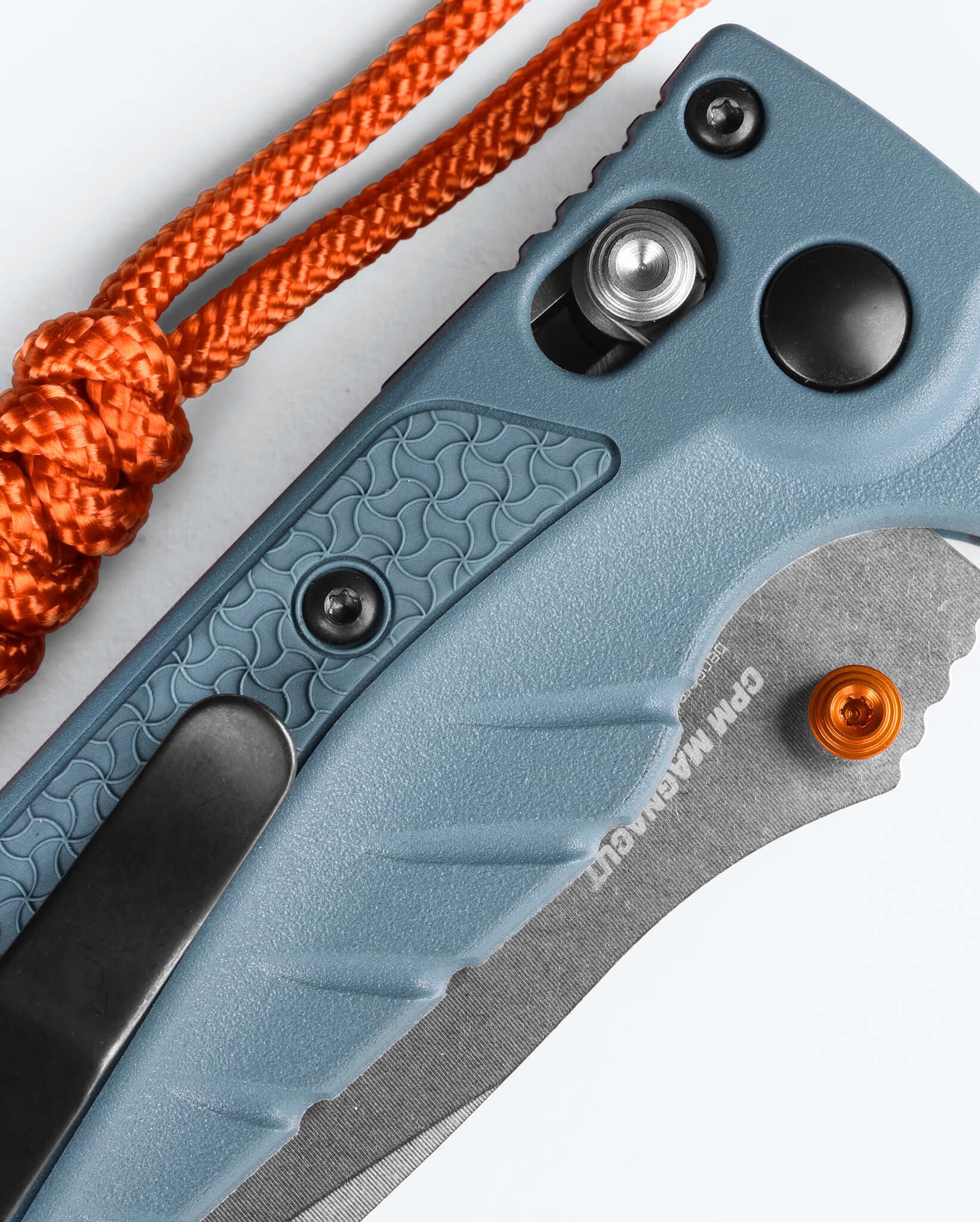 Mini Adira™ Folding Pocket Knife - Depth Blue Grivory® Handle with Drop Point Blade | EDC, Camping, Hiking & Outdoor Survival Tool