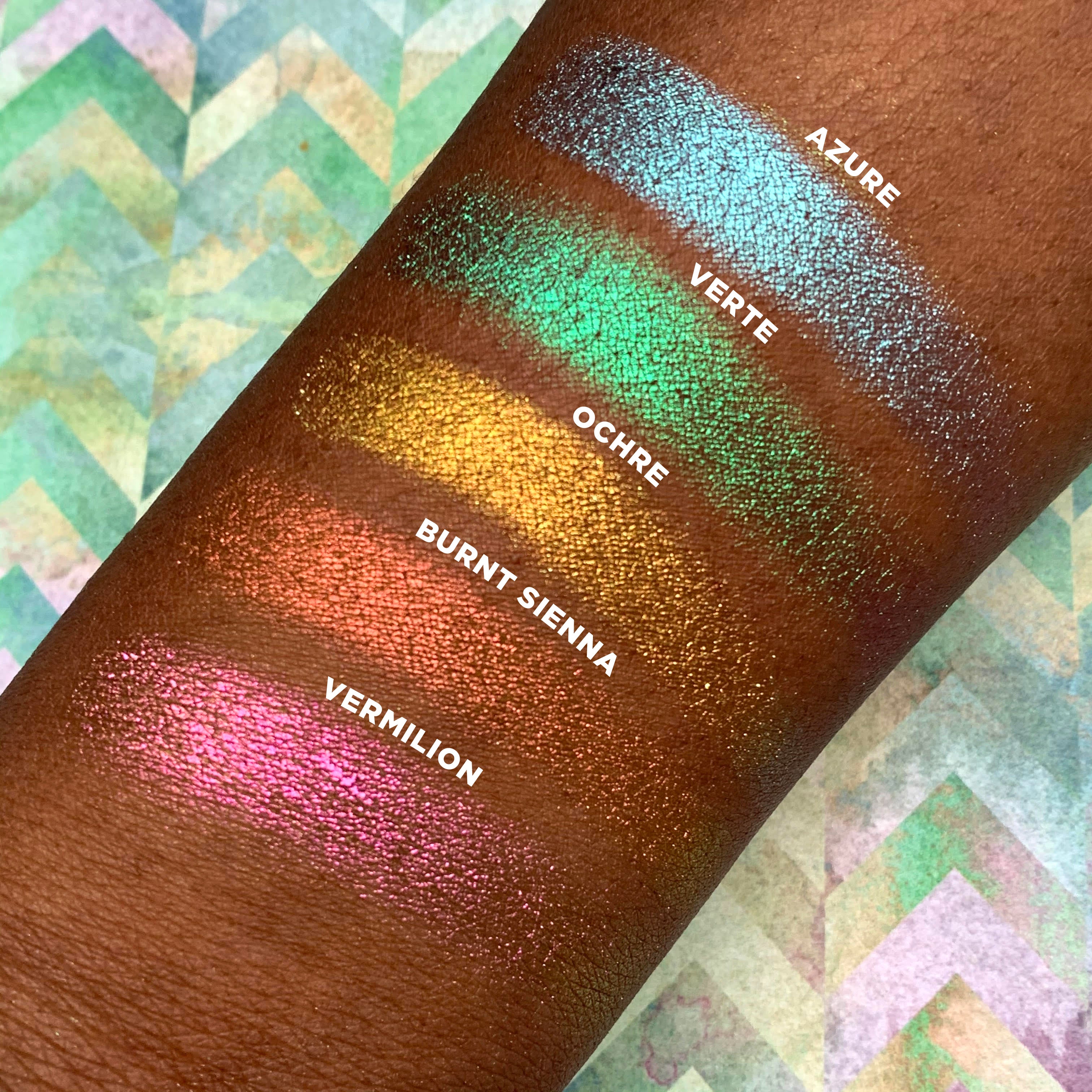 Burnt Sienna Deep Iridescent Multichrome Eyeshadow - Long Lasting Pigmented Makeup for Day & Night Looks