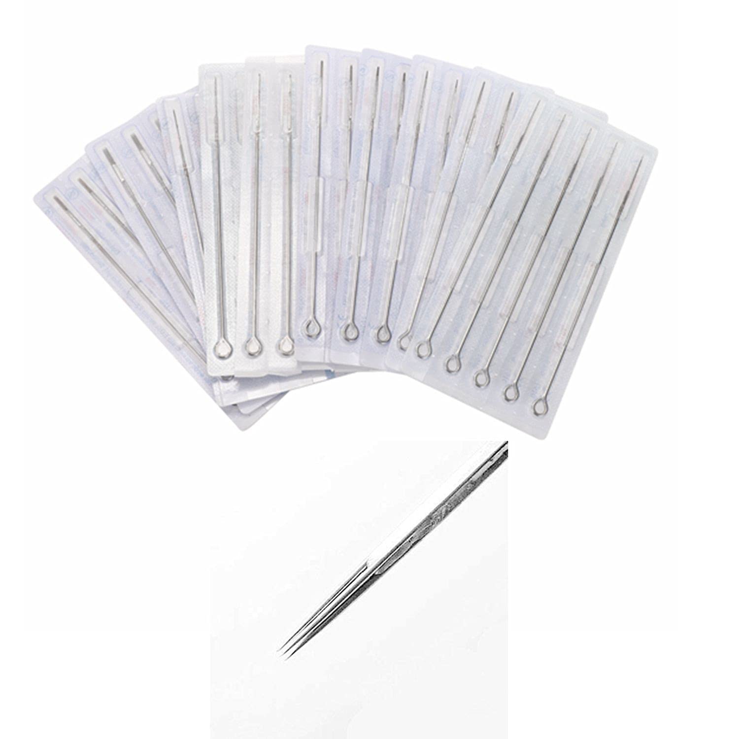 50pcs Disposable Tattoo Needles - Premium Quality Bugpin 5RL Round Liner Needles for Professional Tattoo Artists | Perfect for Fine Line Work, Detailed Tattoos & Permanent Makeup