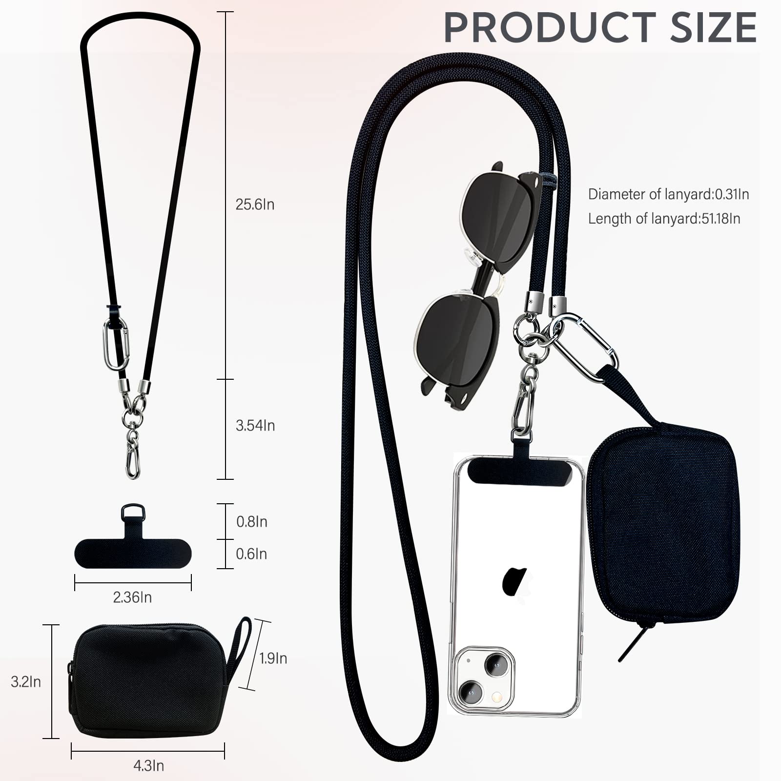 Universal Phone Lanyard with Wallet - 51