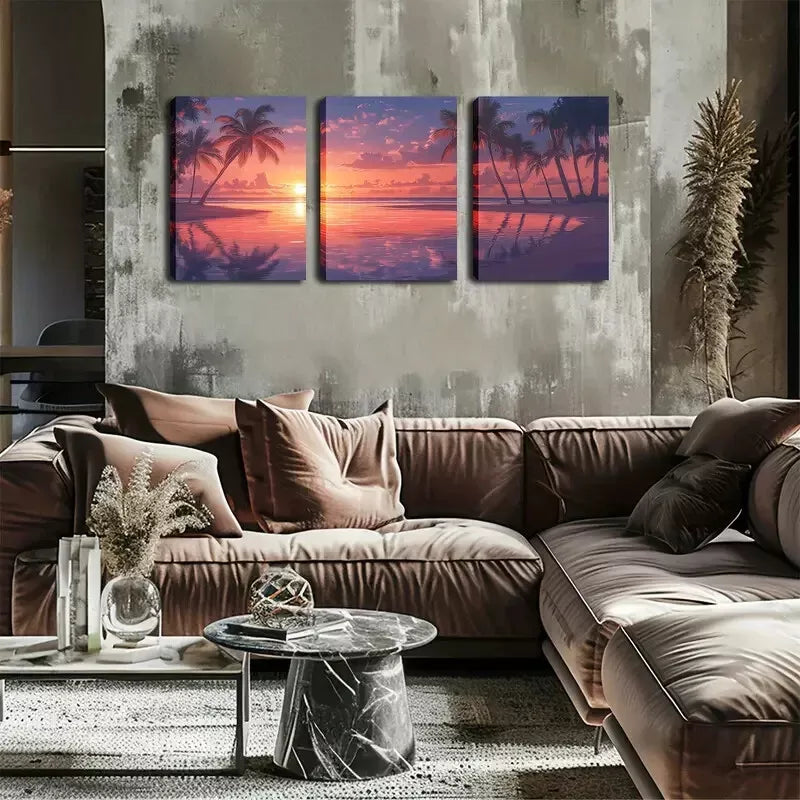 3-Piece Casual Romance & Relaxing Beaches Wall Art Set - 40x60cm Framed Canvas Prints | High Quality Australian Made Ready-to-Hang Decor for Living Room, Bedroom & Beach House